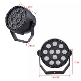 Par LED UV (ultraviolet black light) 12 x 1W, Lumina neagra scena club disco - Img 3