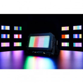 Proiector disco WILD WASH LED RGB, Mufa DMX, Jocuri lumini flash strobo club 864 LED RGB + 96 LED Alb - Img 2