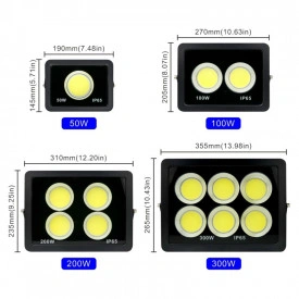 Proiector LED COB Puternic, Exterior IP66, Lumina 6400K, 100 Lm/W, 50W 100W 200W 300W 400W - Img 3