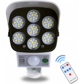 Proiector LED (FakeCam) cu panou solar, acumulator intern si senzor de miscare, Telecomanda - Img 2