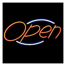 Semn luminos vitrina tip neon `OPEN` 55x30cm, Panou LED Firma luminoasa, Reclama geam strada p bar magazin club frizerie - Img 2