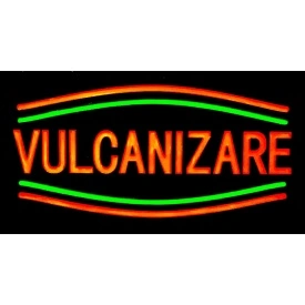 Semn = VULCANIZARE = Dinamic, Firma luminoasa LED 45x25CM 220V