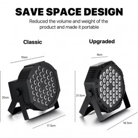 Set 2 bucati PAR LED 36 Becuri (1W), Telecomanda, Proiector lumini scena disco club party strobo - Img 4