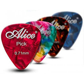 Set 6 Corzi metalice rezerva pentru chitara acustica + 4x Pana Alice Pick 0.71mm - Img 4