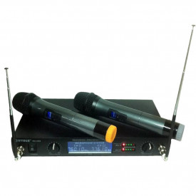 Set Microfoane fara fir wireless cu display WG-4000, Receiver UHF, Raza 100m - Img 6