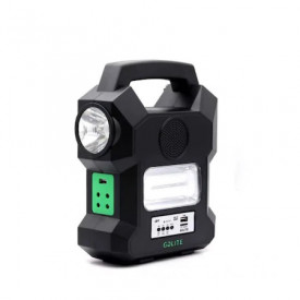 Sistem solar portabil GD-1000A, Boxa bluetooth, Powerbank USB, Lanterna, 3 becuri - Img 3