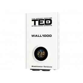 Stabilizator de tensiune TED Wall 1000VA AVR, 2 iesiri shucko