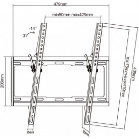 Stativ Plasma Tv, Suport ecran display monitor, Inclinare, Prinderi VESA max 400x400mm 35KG - Img 2
