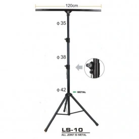 Stativ "T" Proiectoare scena club DJ - Suport Trepied Lumini Reglabil 125-300 cm, 80 KG - Img 6