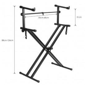 Suport dublu X cu Extensie, Stativ Orga electronica Clape, Stander Pianina, Echipamente DJ - Img 8