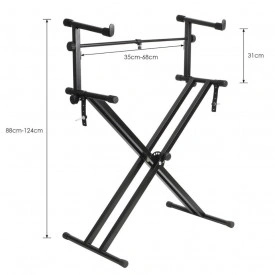 Suport dublu X cu Extensie, Stativ Orga electronica Clape, Stander Pianina, Echipamente DJ - Img 8
