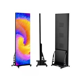 Totem 200x50cm LED RGB P5, Reclama vitrina stradala cu redare video logo imagine