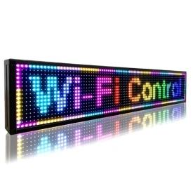 135x20 CM Afisaj luminos LED RGB Color programabil aplicatie telefon, Reclama firma 128x16 pixeli - Img 2