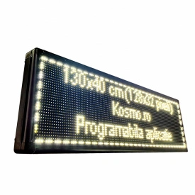 135x40 CM Panou afisaj programabil LED Alb/Rosu, Reclama firma luminoasa (128x32 pixeli P10) - Img 2