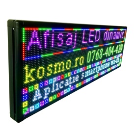 167x55 CM Display afisaj electronic LED RGB color, Reclama firma luminoasa programabila - Img 1