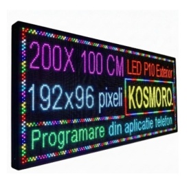 200x100CM Afisaj display LED programabil APP, Reclama luminoasa firma RGB Color