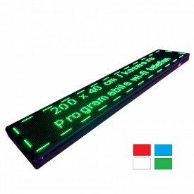 200x40 CM Firma luminoasa LED + Senzor temperatura, Reclama exterior programabila aplicatie (192x32 pixeli)