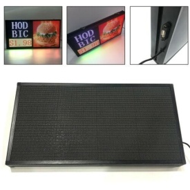 70x40 CM P5 Firma luminoasa LED P5 Display reclama dinamica, Programare aplicatie (128x64 pixeli) - Img 2
