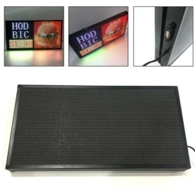 70x40 CM P5 Firma luminoasa LED P5 Display reclama dinamica, Programare aplicatie (128x64 pixeli) - Img 2
