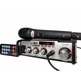 Amplificator stereo 20W + Microfon, Statie boxe pasive mici si medii - Img 2