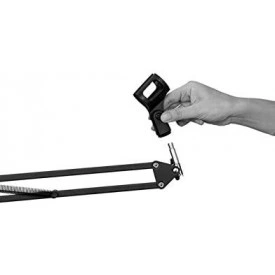 Brat tip foarfeca microfon studio, Menghina birou, Suport extensibil pivotant, Stativ flexibil suspensie, Nuca - Img 2