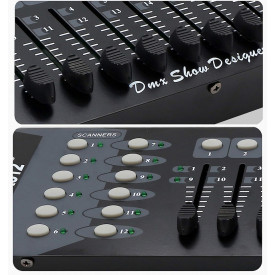 Controller consola Dj scena DMX 512-192, Panou control jocuri lumini, aparat comanda telecomanda 192 canale pt Par-Led, laser, moving head - Img 3