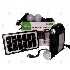 Kit solar CL-02, Lanterna dubla si 3 becuri LED, Powerbank, Panou fotovoltaic 4W - Img 5