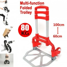 Liza transport tip troller 75KG, Carucior pentru marfa pliabil cu roti, 60 - 100cm - Img 3