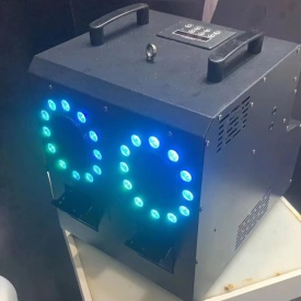 Masina dubla evenimente 3 in 1 fum usor + suflat baloane sapun + Lumini DMX LED RGB, Aparat efecte club 900W - Img 2