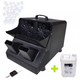 Masina dubla suflat baloane + Lichid bule sapun 5L, Bubble blower double motor machine, Aparat suflanta balonase party petrecere copii botez nunta