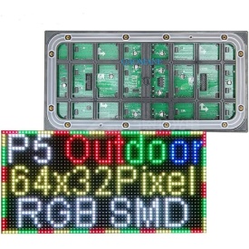 Modul LED P5 32x16 CM / 64x32 pixeli, Color RGBW, Panou pentru reclama luminoasa