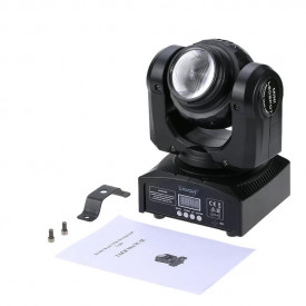 Moving head double beam, Proiector dublu (fata-verso) 40W x2, Robot rotativ lumini evenimente scena club DJ - Img 2