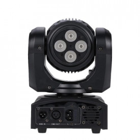 Moving head proiector dublu (fata-verso) 1x20W RGBW & 4x10W WASH LED, Aparat cu cap rotativ lumini scena club party disco - Img 2