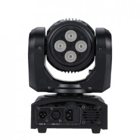 Moving head proiector dublu (fata-verso) 1x20W RGBW & 4x10W WASH LED, Aparat cu cap rotativ lumini scena club party disco - Img 2