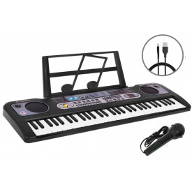 Orga electronica 5 octave + Casti wireless, Ideala pentru copii, 61 clape, Microfon karaoke, MQ-6119 - Img 4