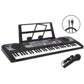 Orga electronica 5 octave + Casti wireless, Ideala pentru copii, 61 clape, Microfon karaoke, MQ-6119 - Img 4