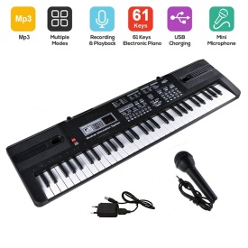 Orga electronica de copii (joaca initiere 3-7 ani) 61 clape 10 ritm