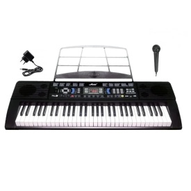Orga electronica incepatori / invatat cu microfon karaoke, MLS-6639 61 clape inalte, Mufa USB, Lectii presetate