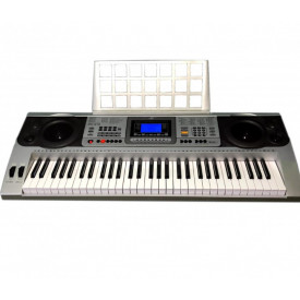 Orga electronica intermediari MK-810 + Suport dublu x + Scaun pian, 61 clape, USB, 600 Tonuri - Img 2