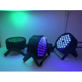 PAR-LED Slim, Proiector lumina color scena, Becuri 36x3W RGB, Microfon, Dmx IN-OUT, Lumini club, evenimente, prezentari, magazine, arhitectural, fundal - Img 3