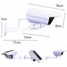 Proiector LED (FakeCam) cu panou solar, acumulator intern si senzor de miscare, Telecomanda - Img 3