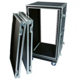Rack 16+2U pentru 16 unitati audio, capac fata si spate tip case pt cabluri