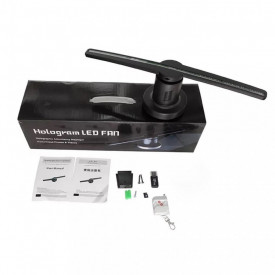 Reclama firma luminoasa 3D - 435mm - MicroSD, Proiector holografic tip ventilator cu doua palete pentru advertising magazin, stand, locatie - Img 2