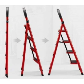 Scara 3 trepte late, pliabila, treapta de sus 65cm, max 90kg, platforma 30x20cm - Img 2