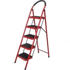 Scara otel 5 trepte pliabila, Treapta platforma 35x25cm, max. 125 kg, Ladder 5 step steel - Img 3