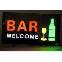 Semn luminos: BAR Welcome pentru geam vitrina Pub, Club, Restaurant, Reclama firma - Img 2