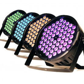 SET 4 BUCATI - PAR-LED Proiector scena 54 becuri color RGB, Lumini decor fundal, Club Bar Evenimente