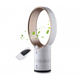 Ventilator fara elice 14" Bladeless Fan, Telecomanda, 40 x 20 x 12 cm - Img 1