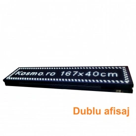 167x40 CM (F+V) Reclama luminoasa firma dublu afisaj (160x32 pixeli LED p10) Panou LED casetat dublă față - Img 2