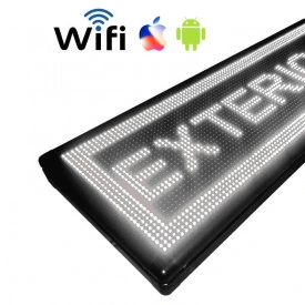 300x40 CM Firma luminoasa reclama LED exterior programabila (288x32 pixeli LED P10) - Img 3